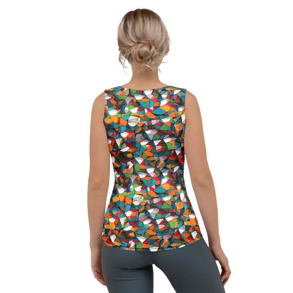 Chromatic Mosaic on Women's Tank Top — Back