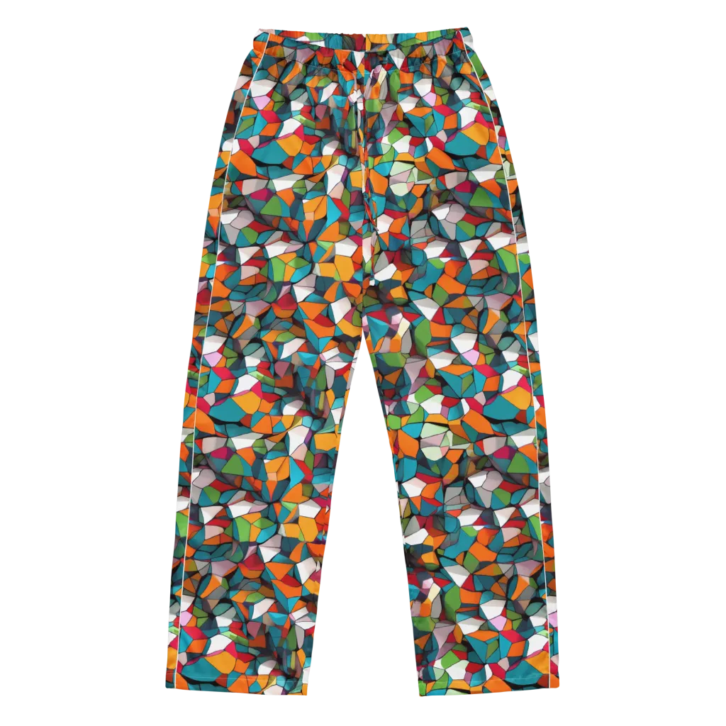 Chromatic Mosaic on Women's Pajama Pants — Front