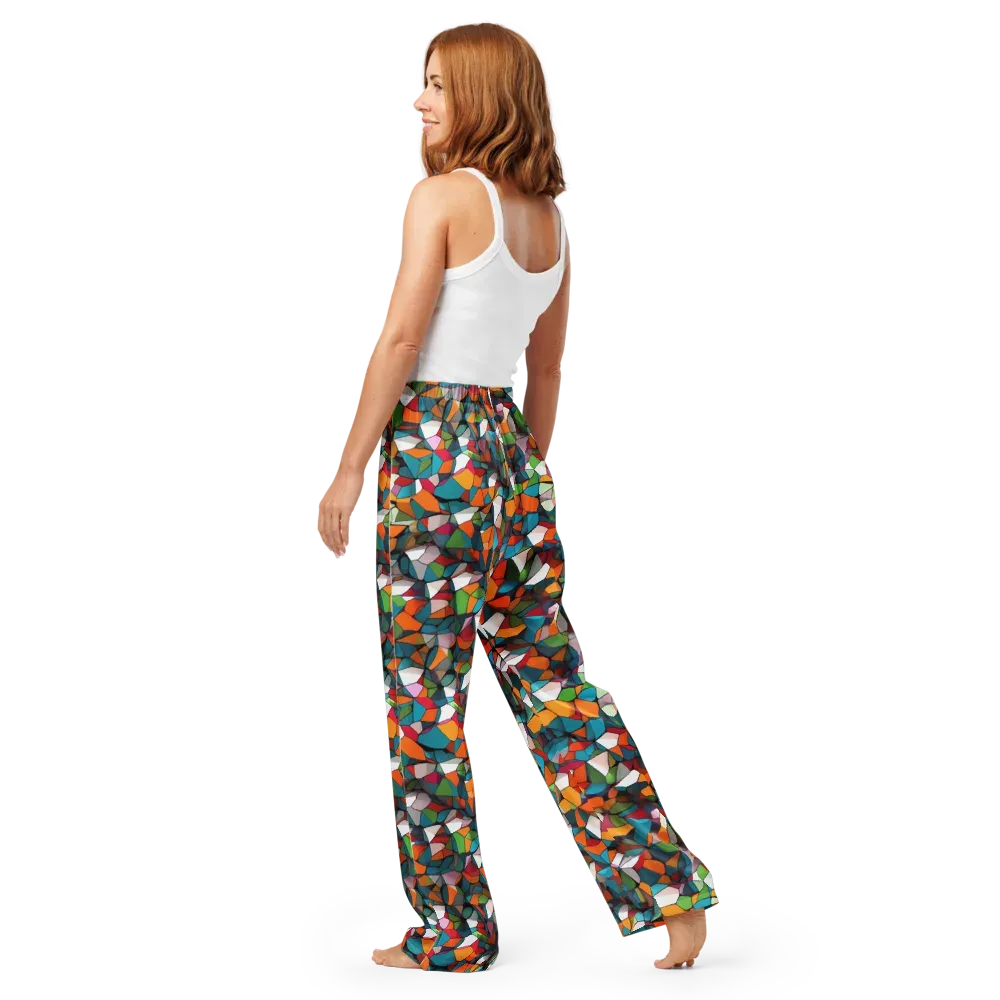Chromatic Mosaic on Women's Pajama Pants — Back