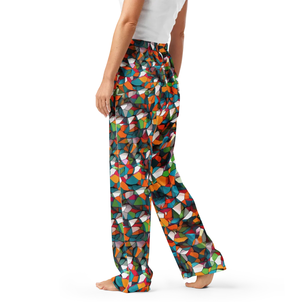 Chromatic Mosaic on Women's Pajama Pants — Left