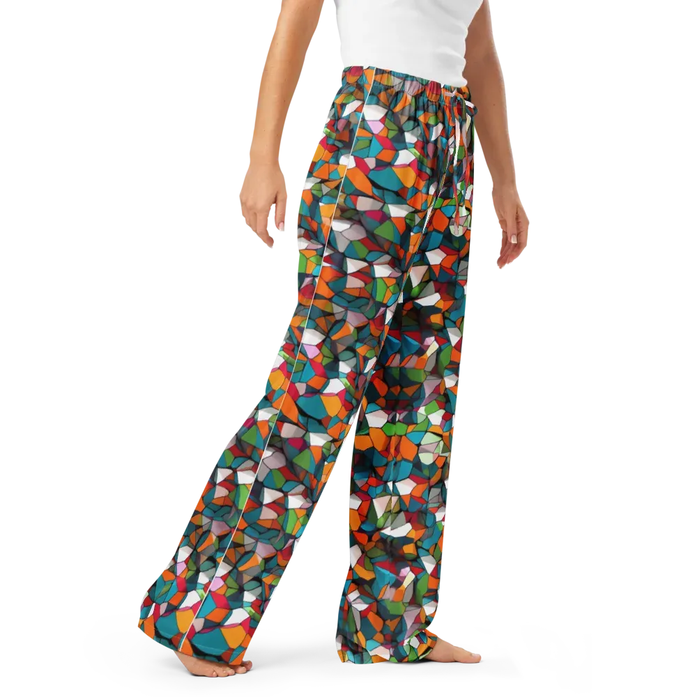 Chromatic Mosaic on Women's Pajama Pants — Right Front