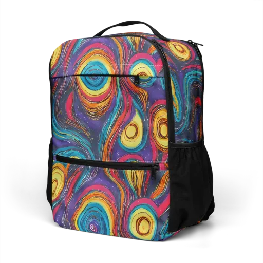 Painted Planets on a Utility Backpack