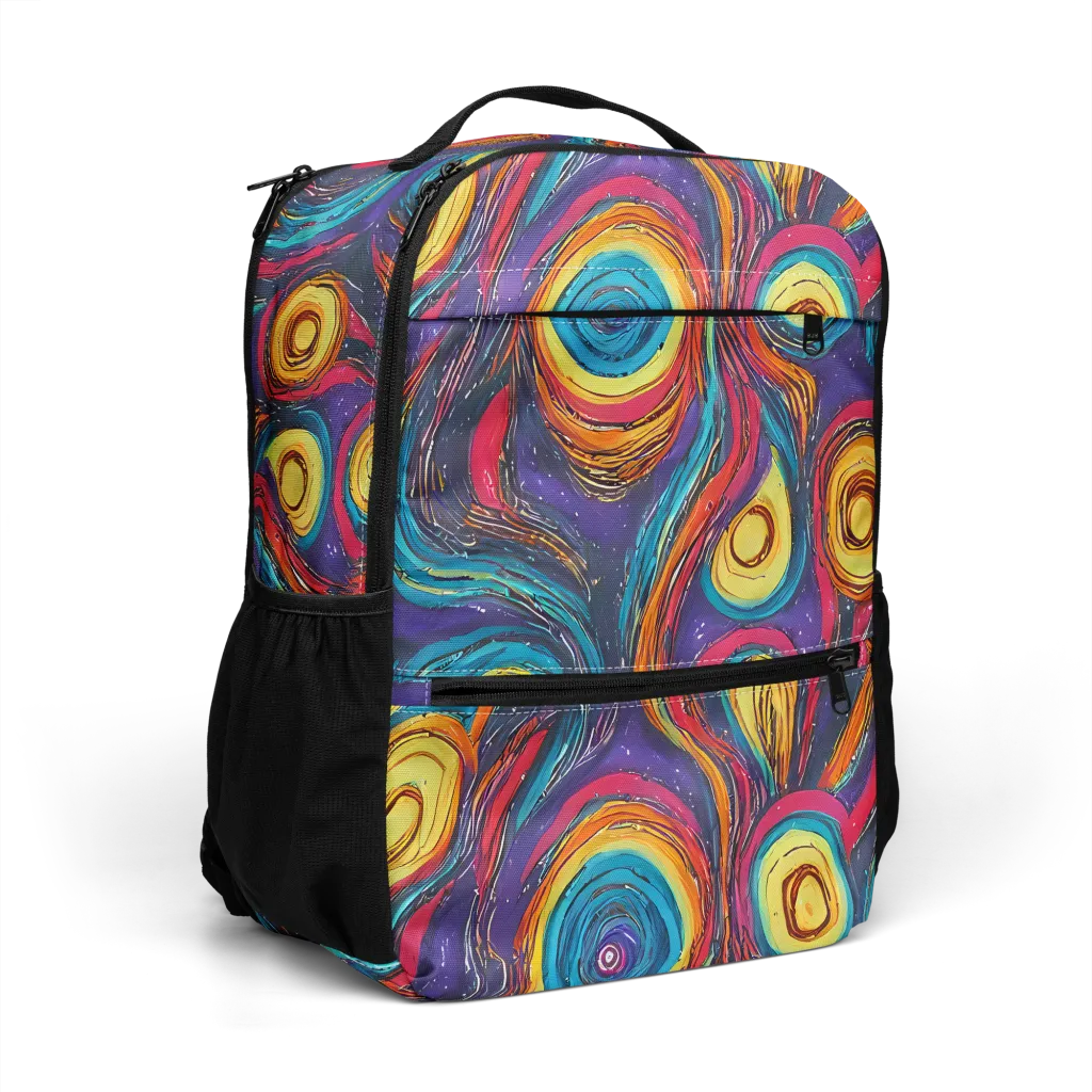 Painted Planets on Utility Backpack — Right Front