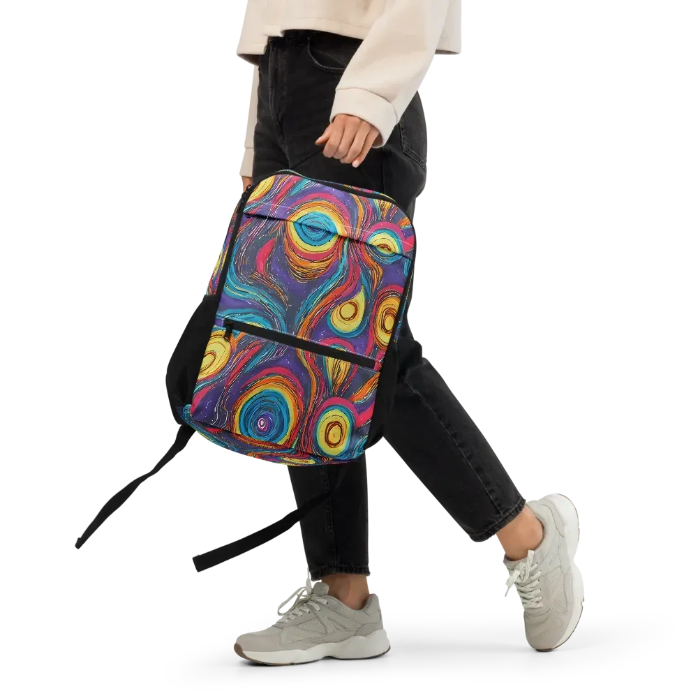 Painted Planets on Utility Backpack — Front