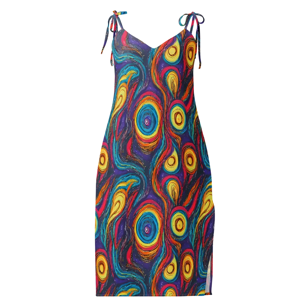 Painted Planets on Slip Dress — Front