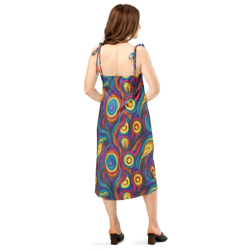 Painted Planets on Slip Dress — Back