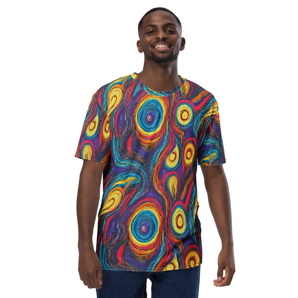 Painted Planets on Men's Crew Neck T-Shirt — Front