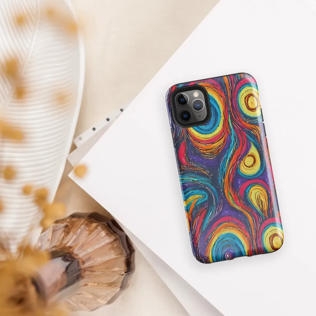 Painted Planets on Tough Case for iPhone® — Front