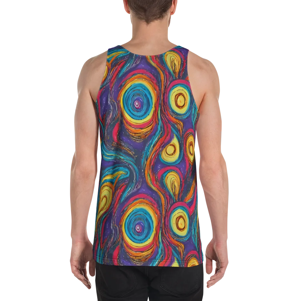 Painted Planets on Men's Tank Top — Back