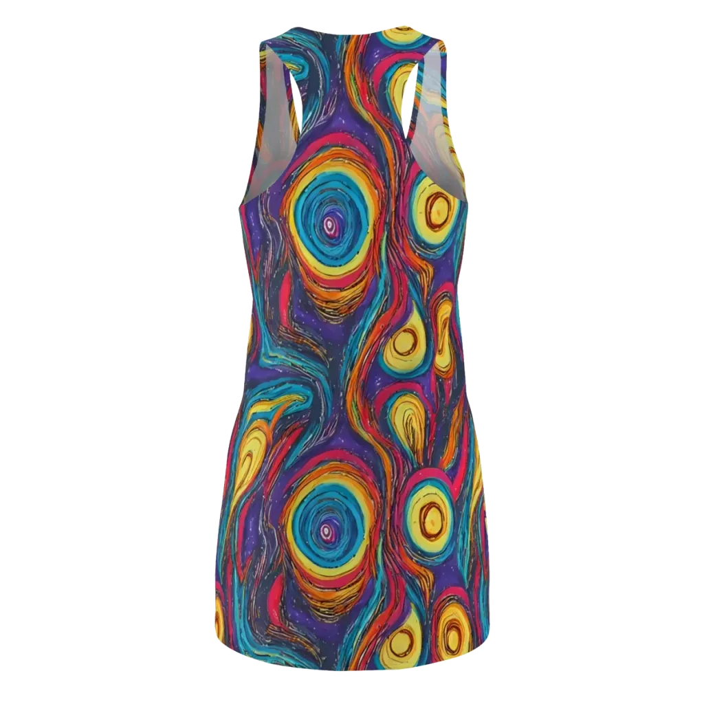 Painted Planets on Racerback Dress — Back
