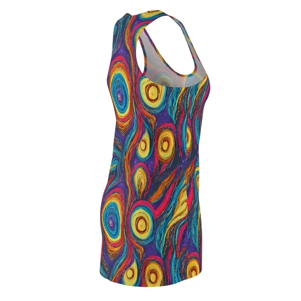 Painted Planets on Racerback Dress — Back Side
