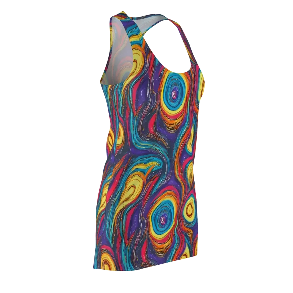 Painted Planets on Racerback Dress — Front Side