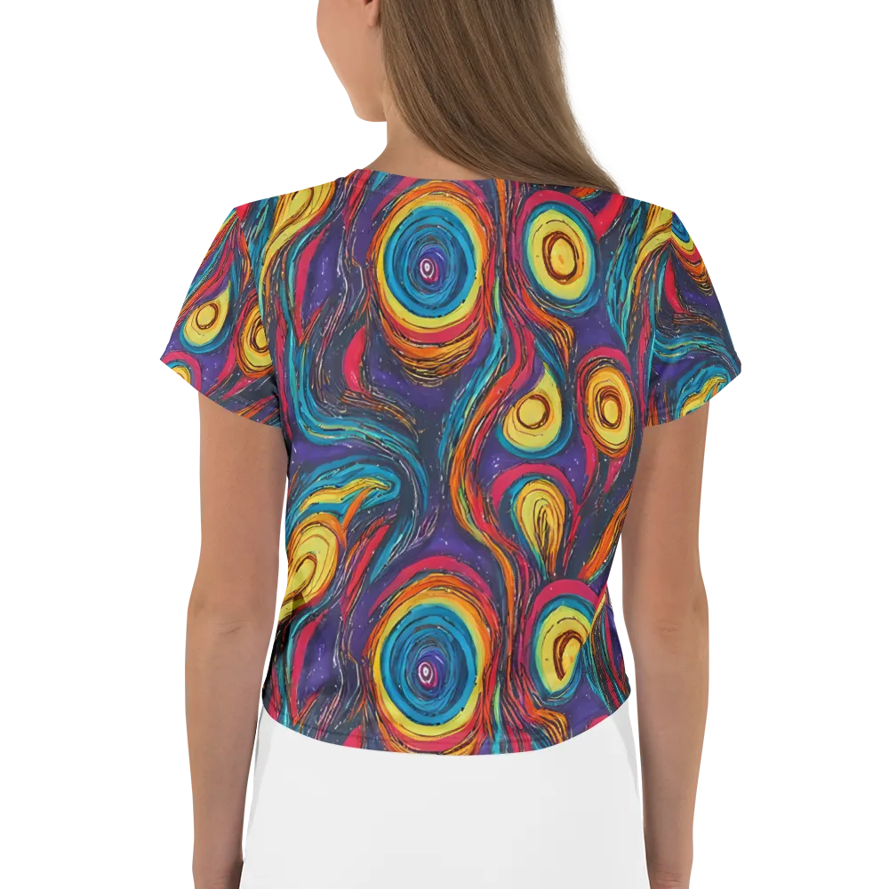 Painted Planets on Crop Tee — Back