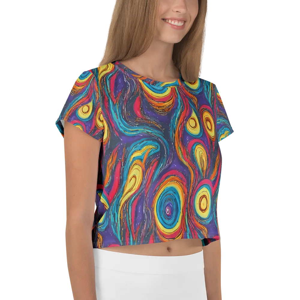 Painted Planets on Crop Tee — Right