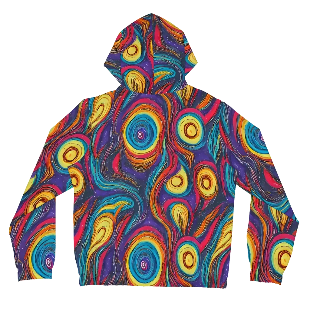 Painted Planets on Women's Full-Zip Hoodie — Back