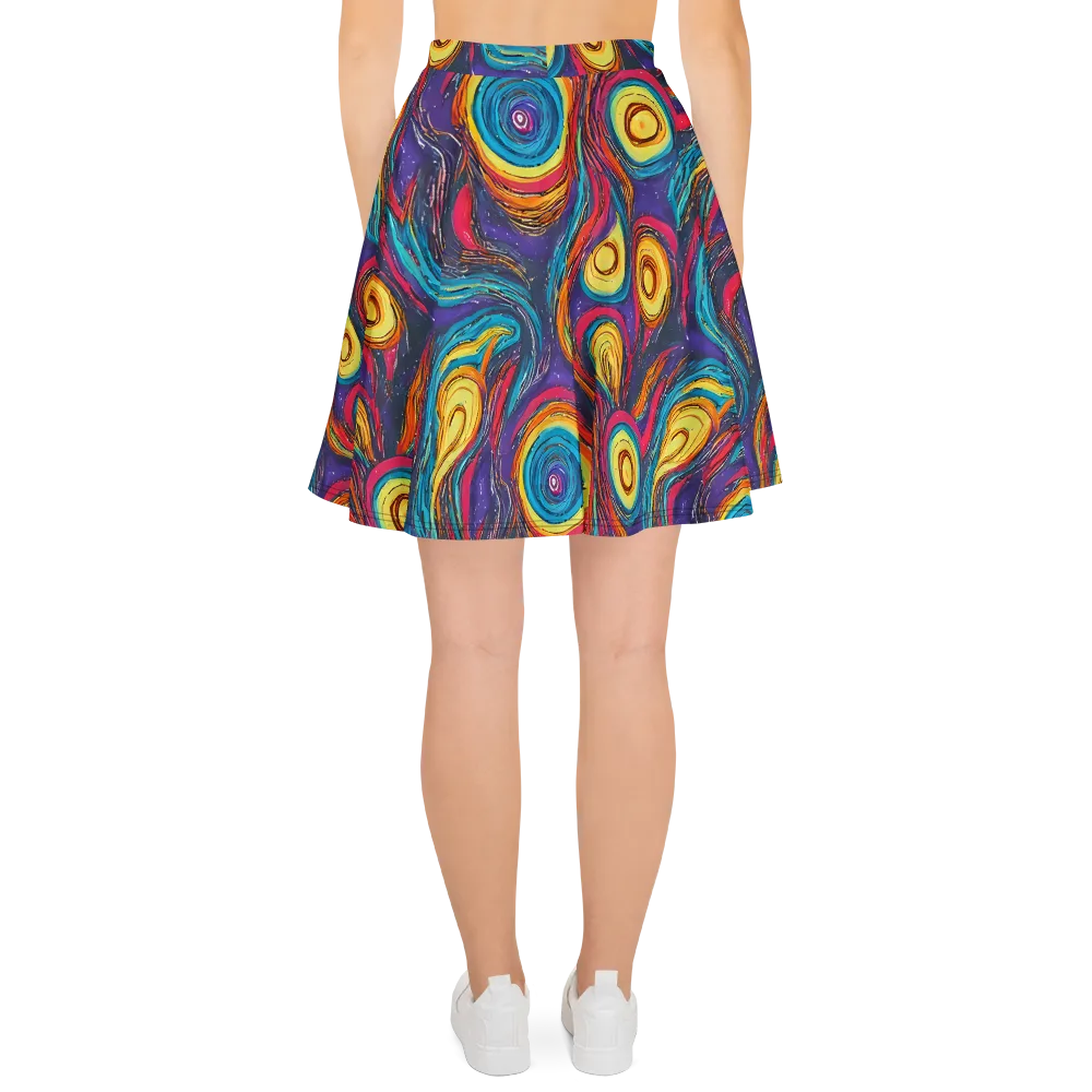 Painted Planets on Skater Skirt — Back