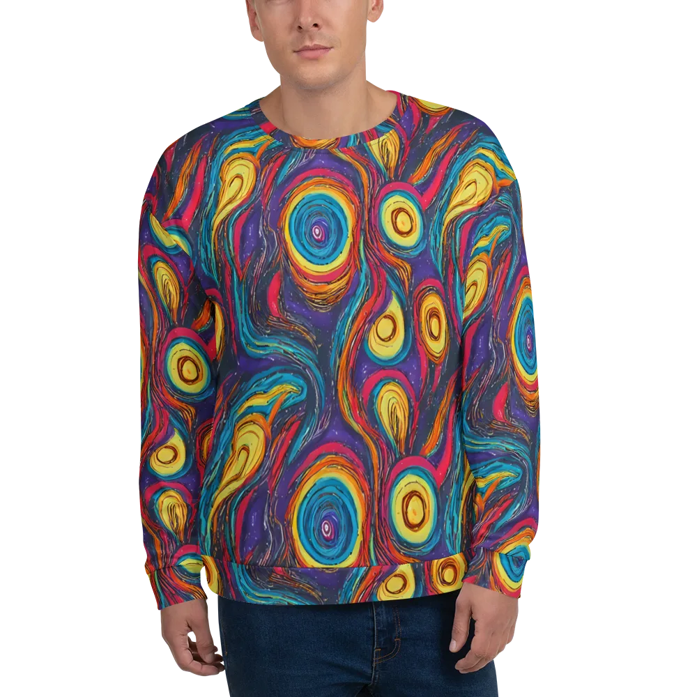Painted Planets on Sweatshirt — Front