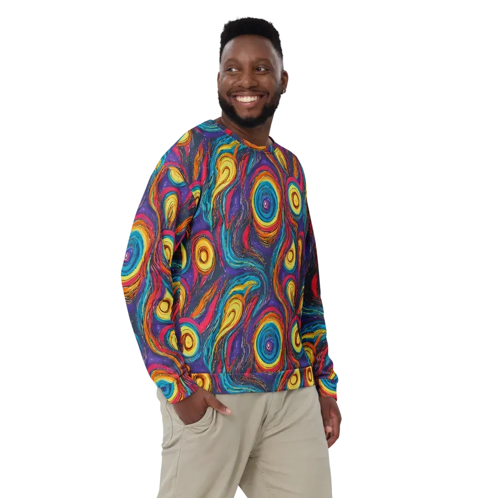 Painted Planets on Sweatshirt — Front