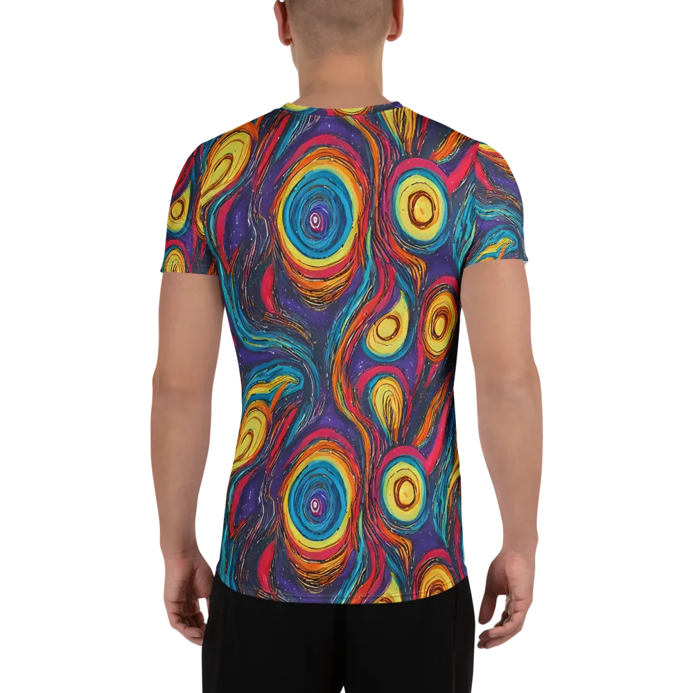 Painted Planets on Men's Athletic T-Shirt — Back
