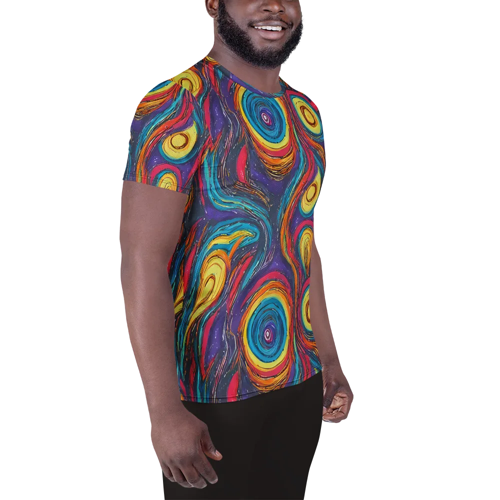 Painted Planets on Men's Athletic T-Shirt — Right