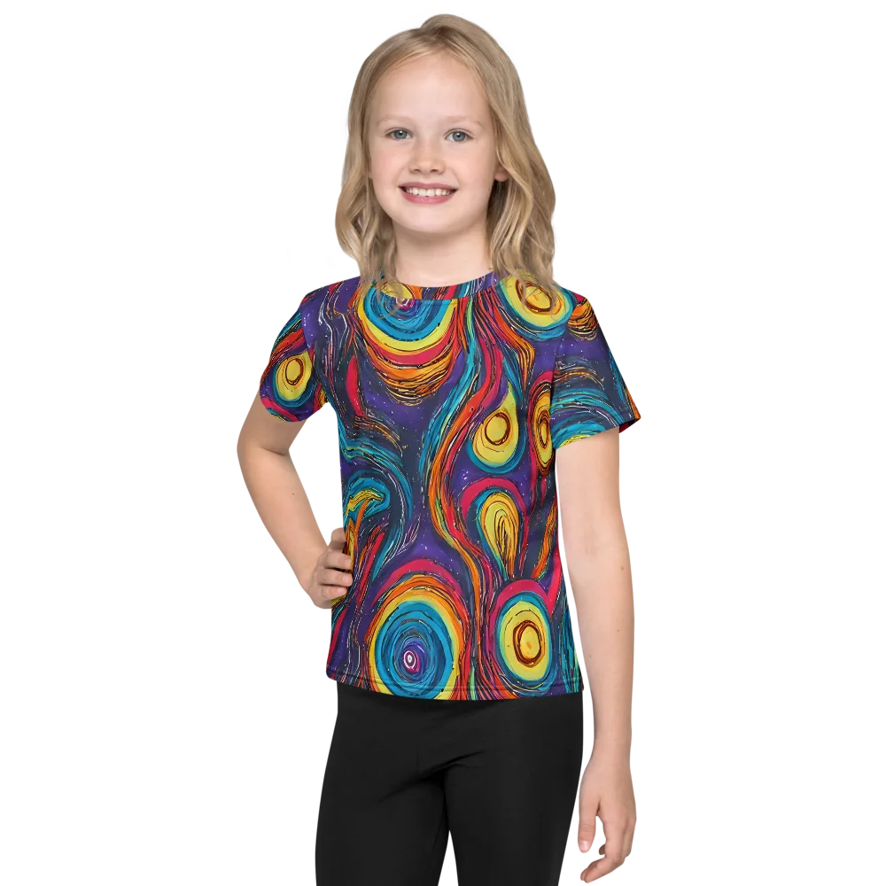 Painted Planets on Kids Crew Neck T-Shirt — Front