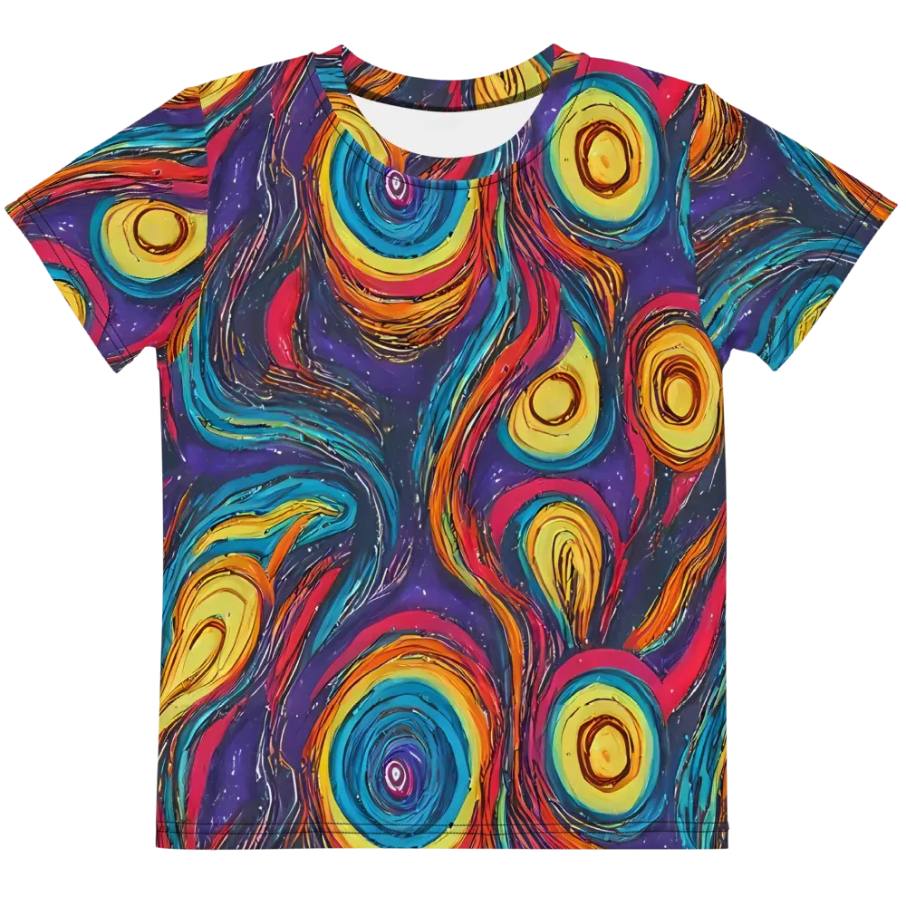 Painted Planets on Kids Crew Neck T-Shirt — Front