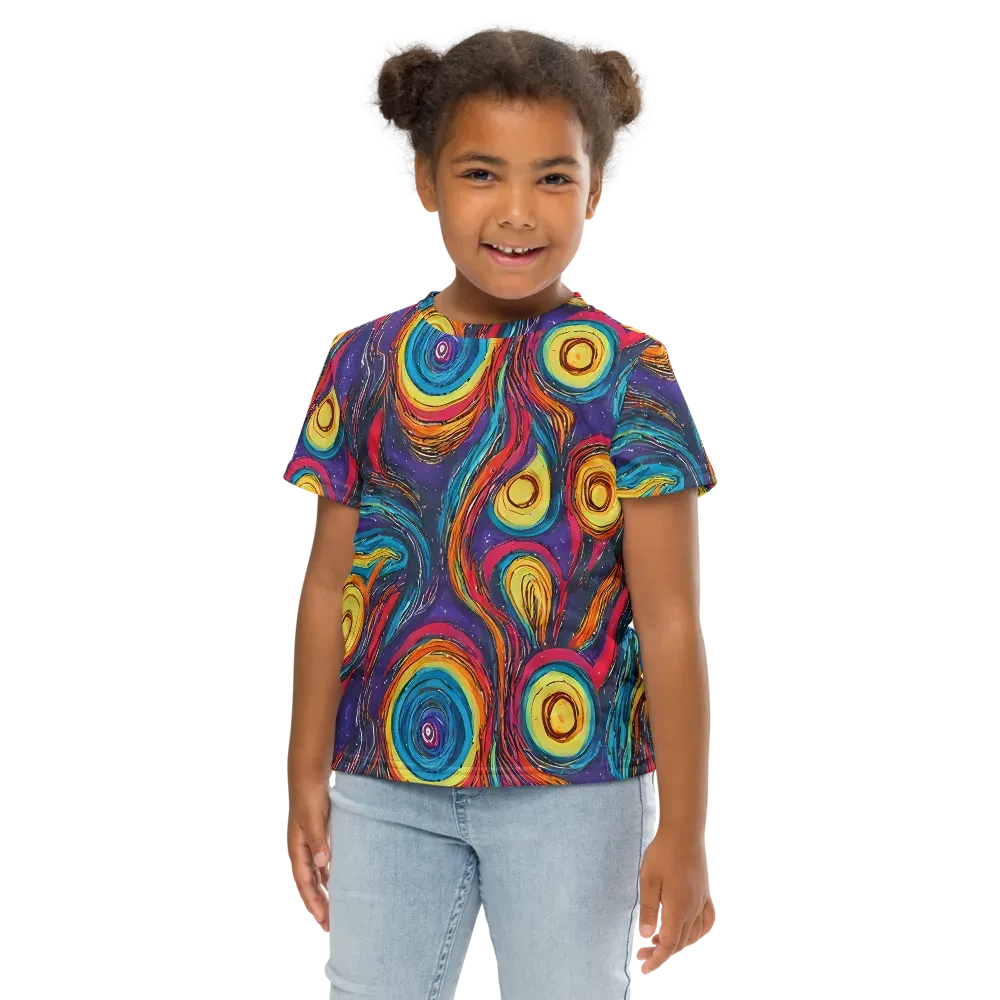 Painted Planets on Kids Crew Neck T-Shirt — Front