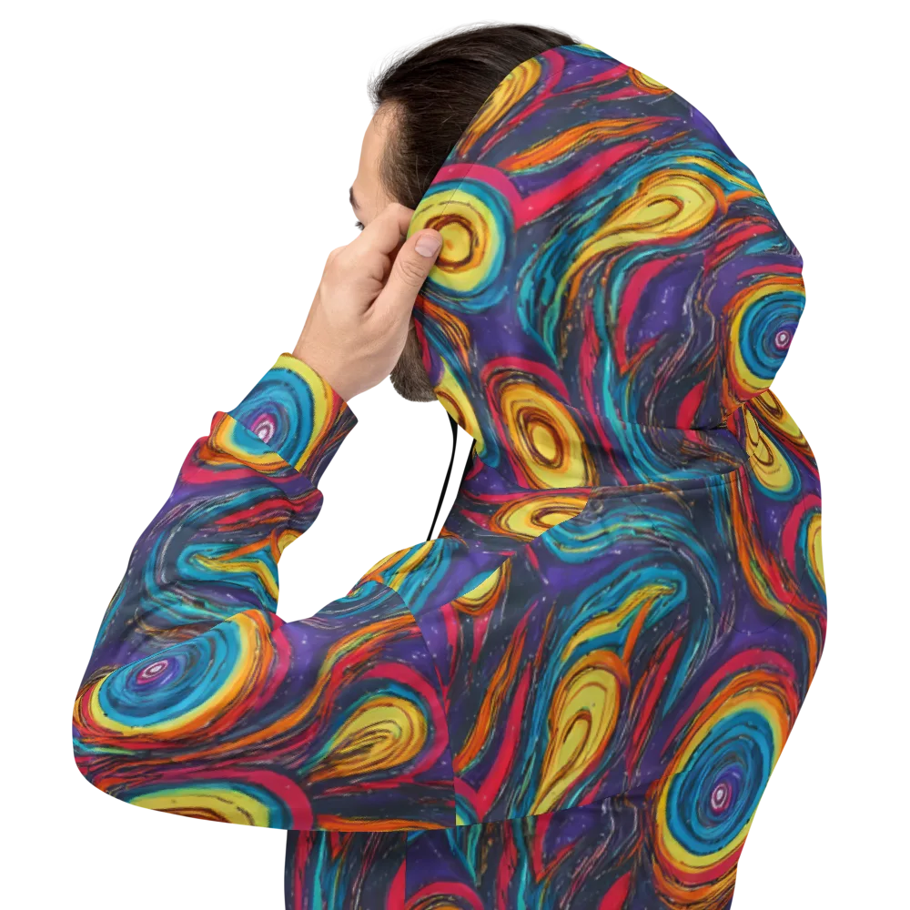 Painted Planets on Hoodie — Back