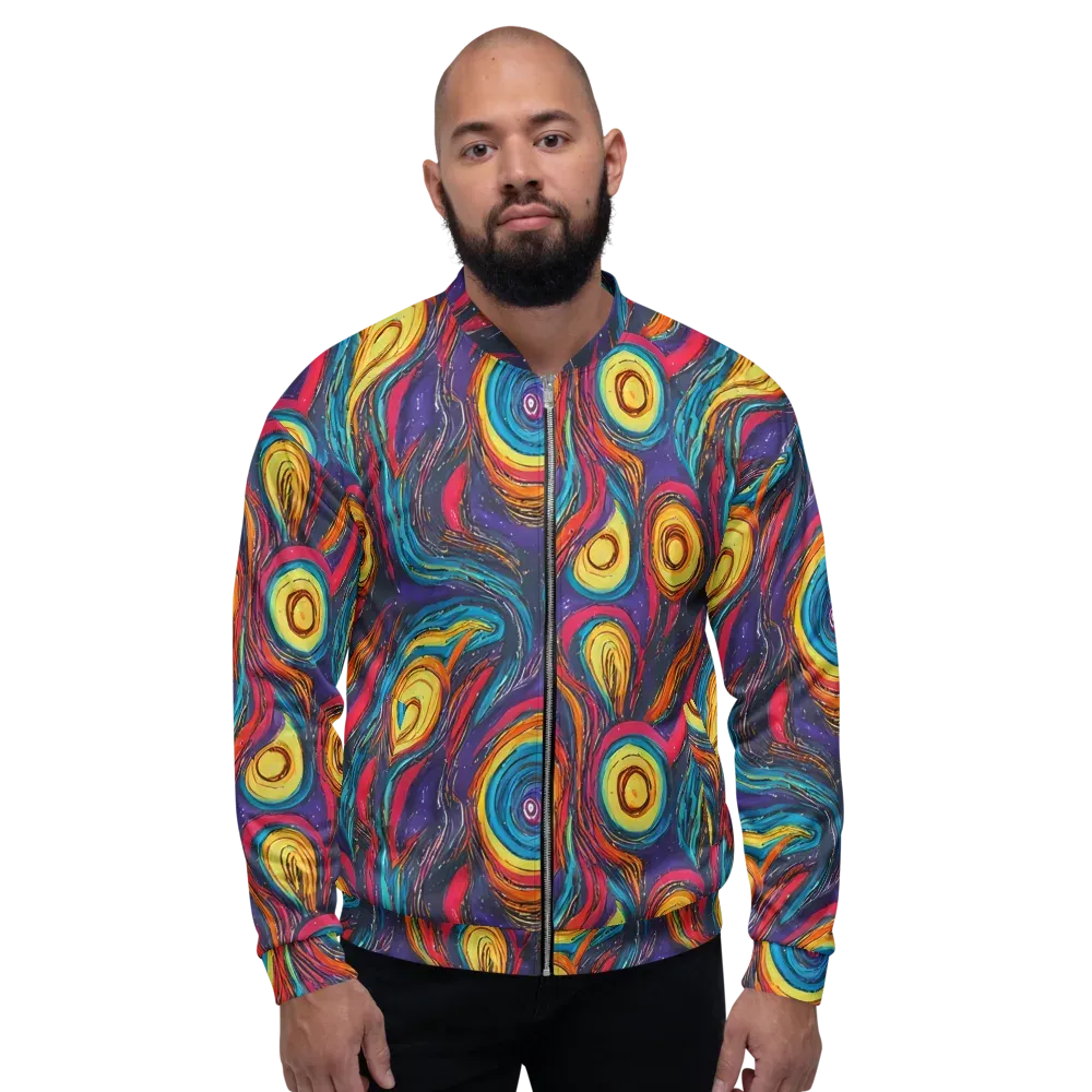 Painted Planets on Bomber Jacket — Front