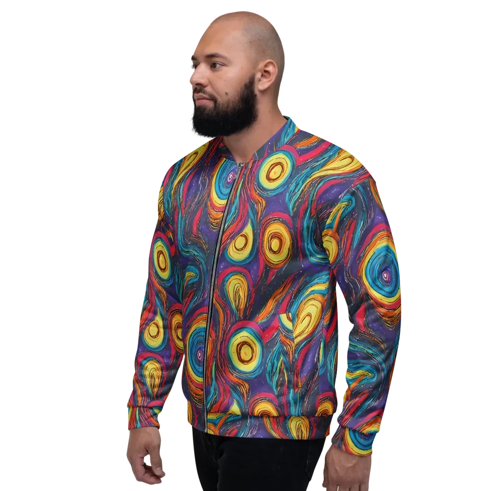 Painted Planets on Bomber Jacket — Left