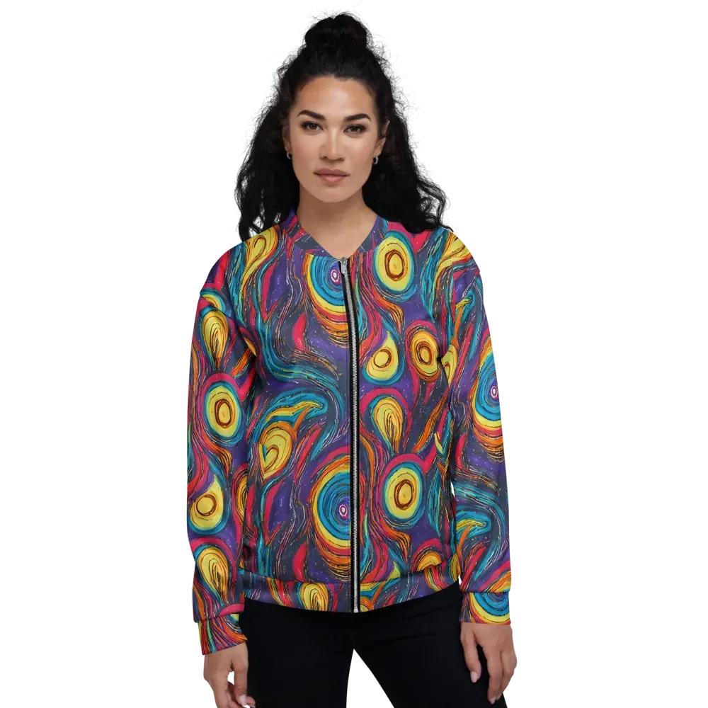 Painted Planets on Bomber Jacket — Front