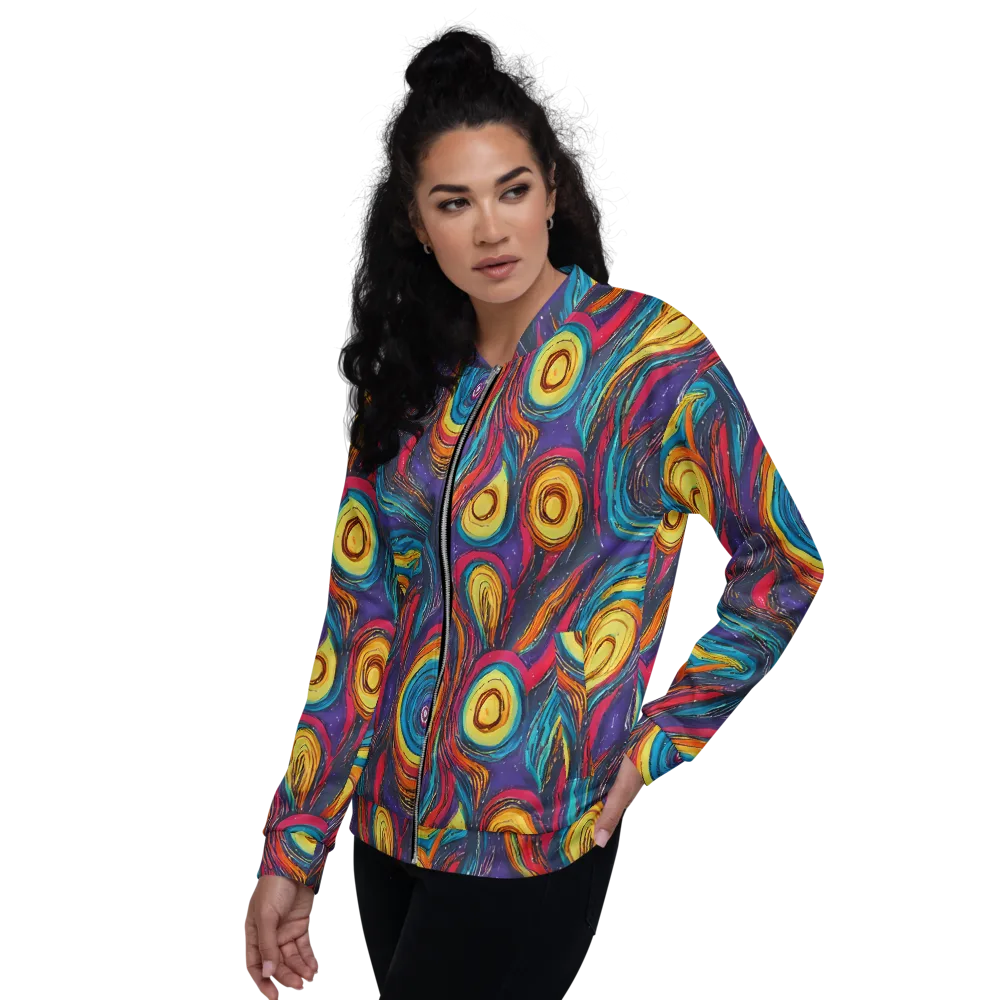 Painted Planets on Bomber Jacket — Left