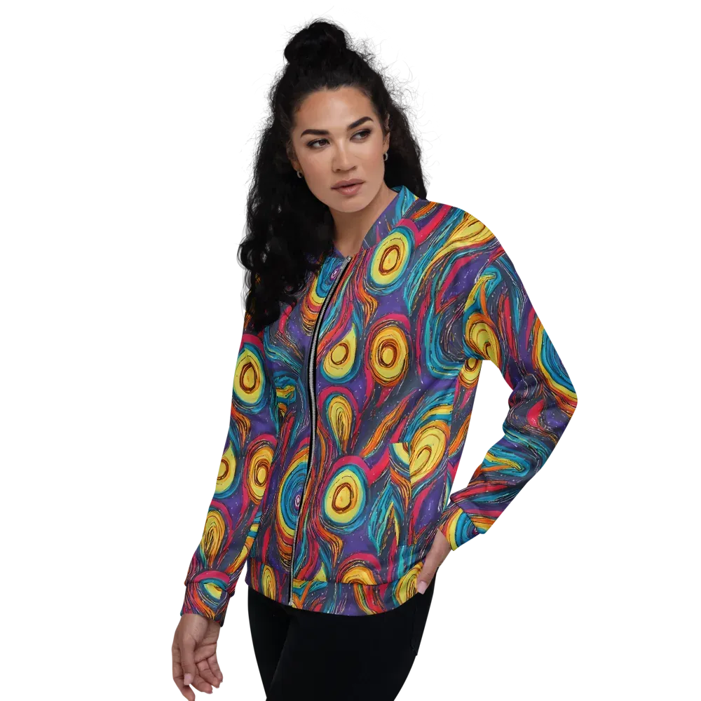 Painted Planets on Bomber Jacket — Left