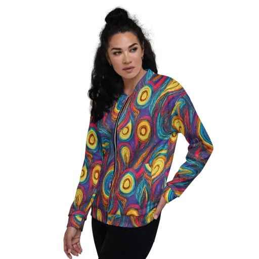 Painted Planets on a Bomber Jacket