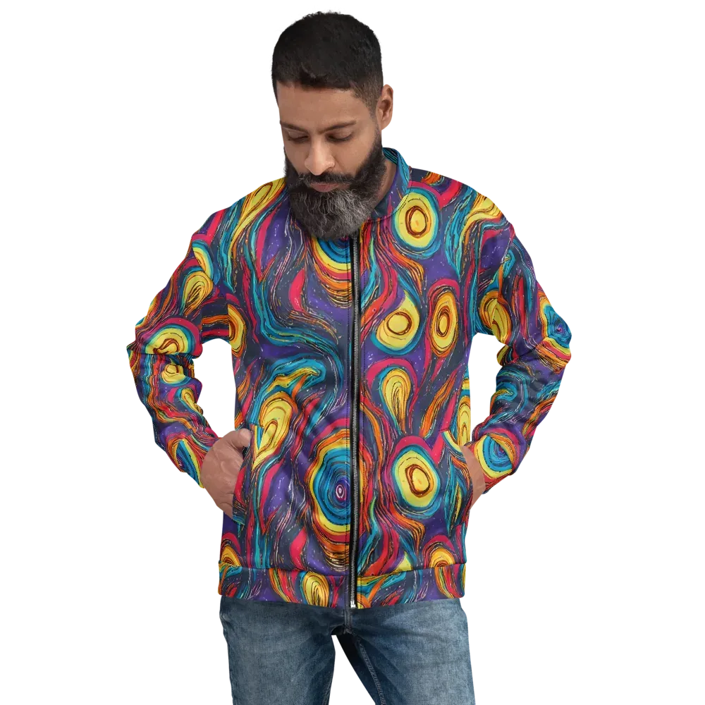 Painted Planets on Bomber Jacket — Front