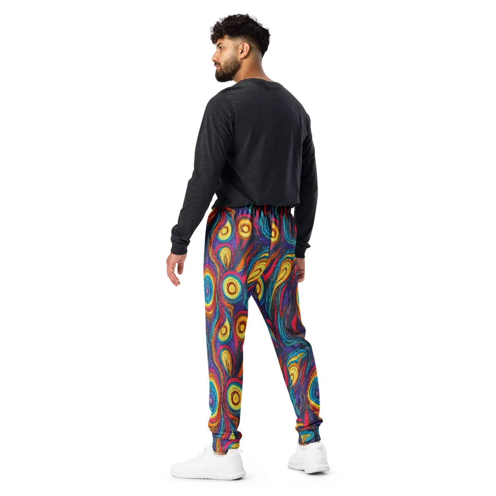 Painted Planets on Men's Joggers — Back