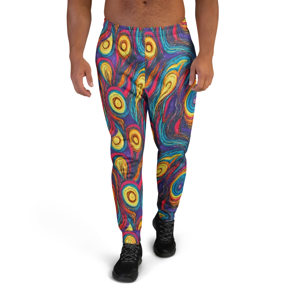 Painted Planets on Men's Joggers — Front