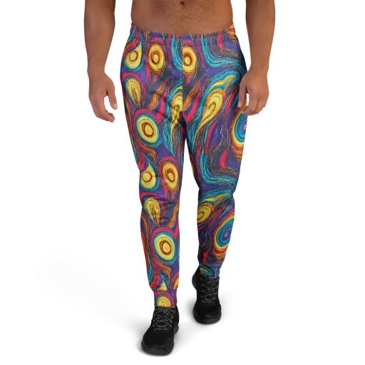 Painted Planets on a Men's Joggers