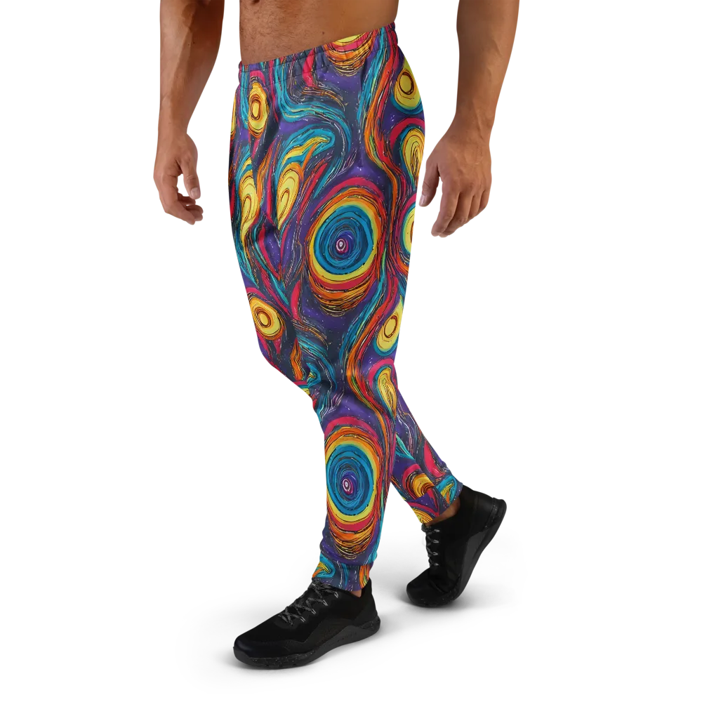 Painted Planets on Men's Joggers — Left