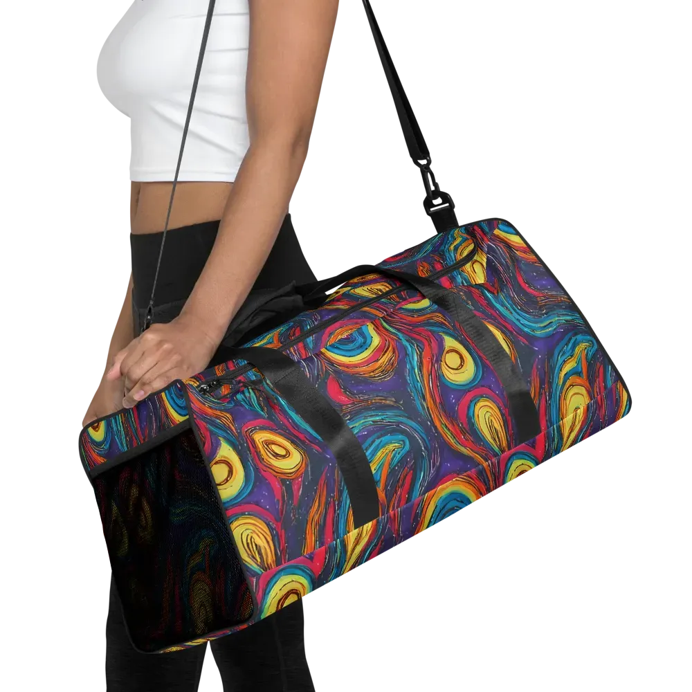 Painted Planets on Duffle Bag — Front