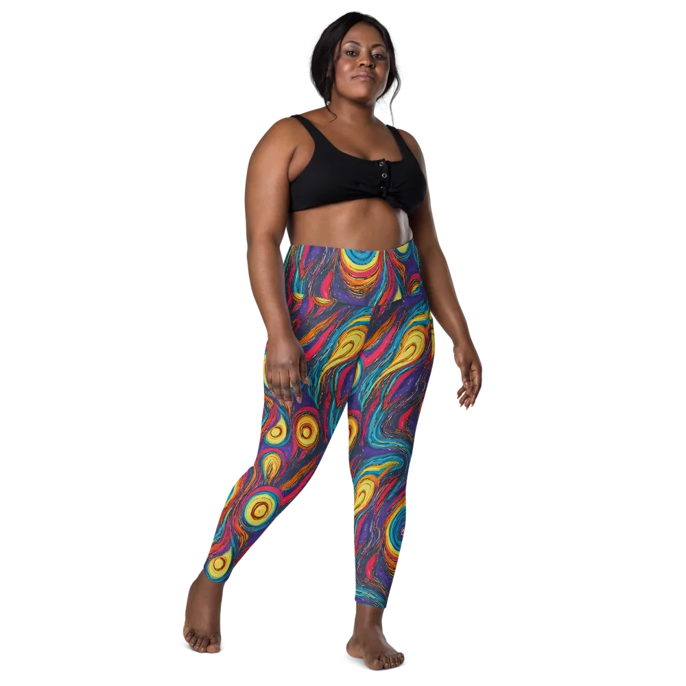 Painted Planets on Leggings with Pockets — Front