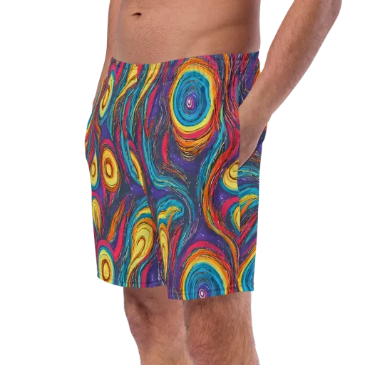 Painted Planets on a Swim Trunks