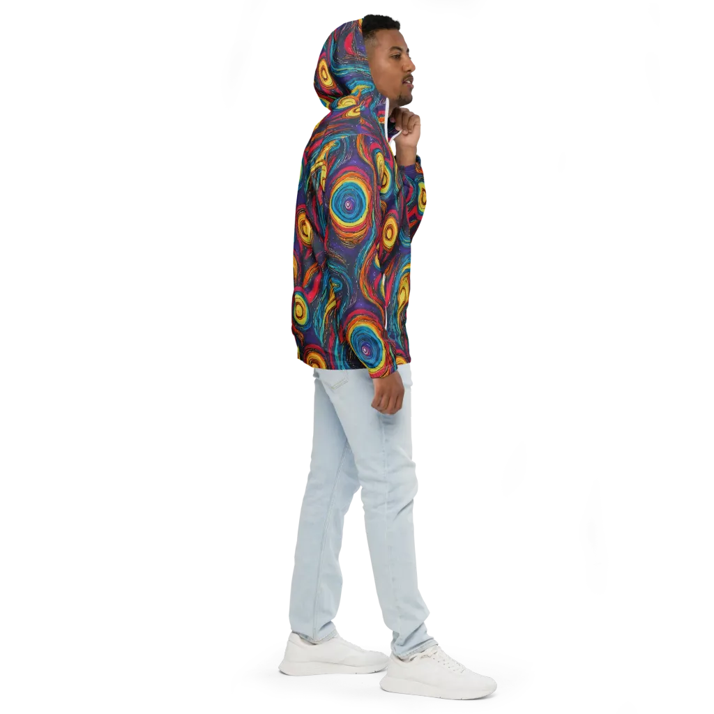 Painted Planets on Men's Windbreaker — Right