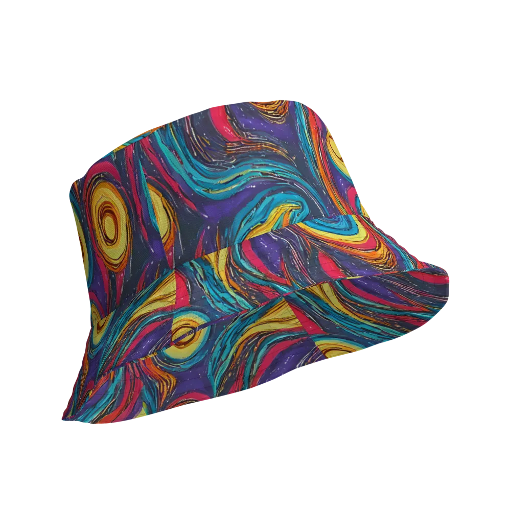 Painted Planets on Reversible Bucket Hat — Product details Outside