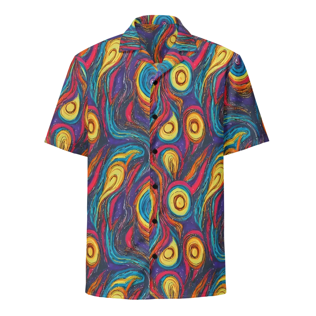 Painted Planets on Button Shirt — Front