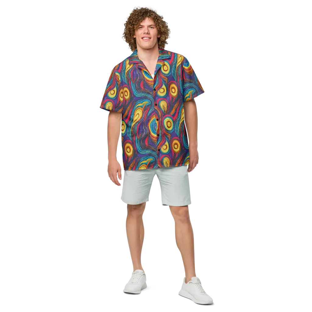 Painted Planets on Button Shirt — Front