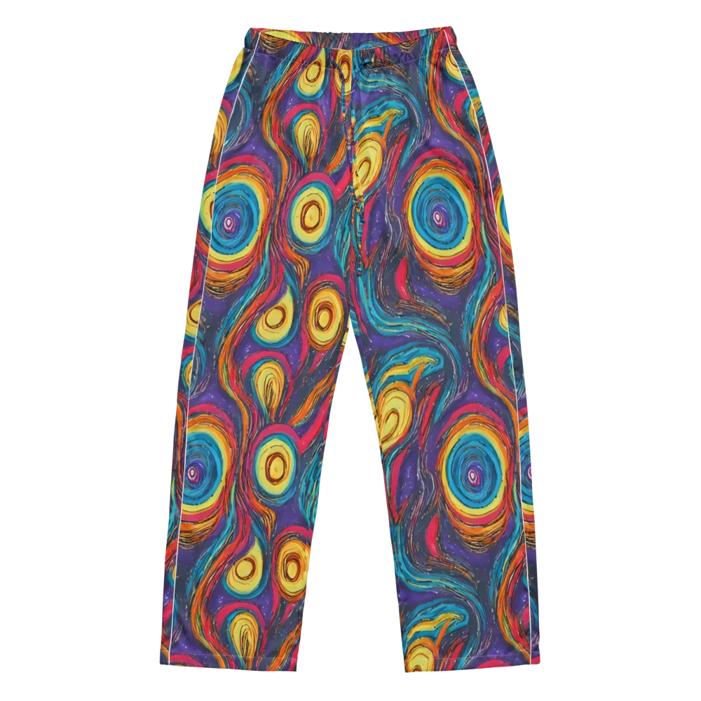 Painted Planets on Women's Pajama Pants — Front