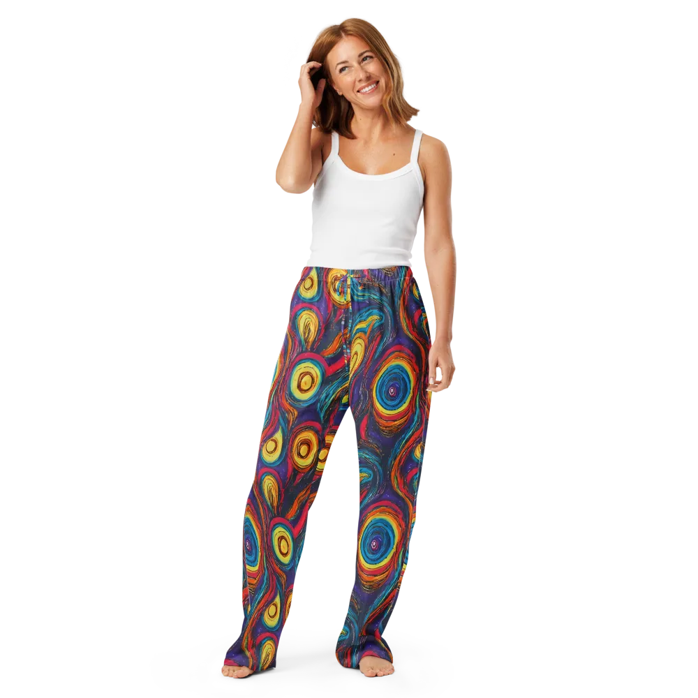 Painted Planets on Women's Pajama Pants — Front