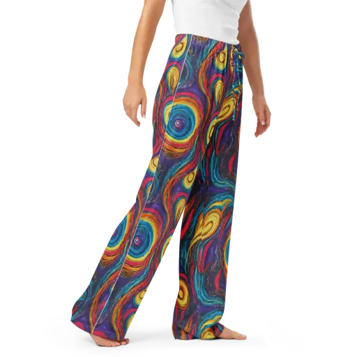Painted Planets on a Women's Pajama Pants