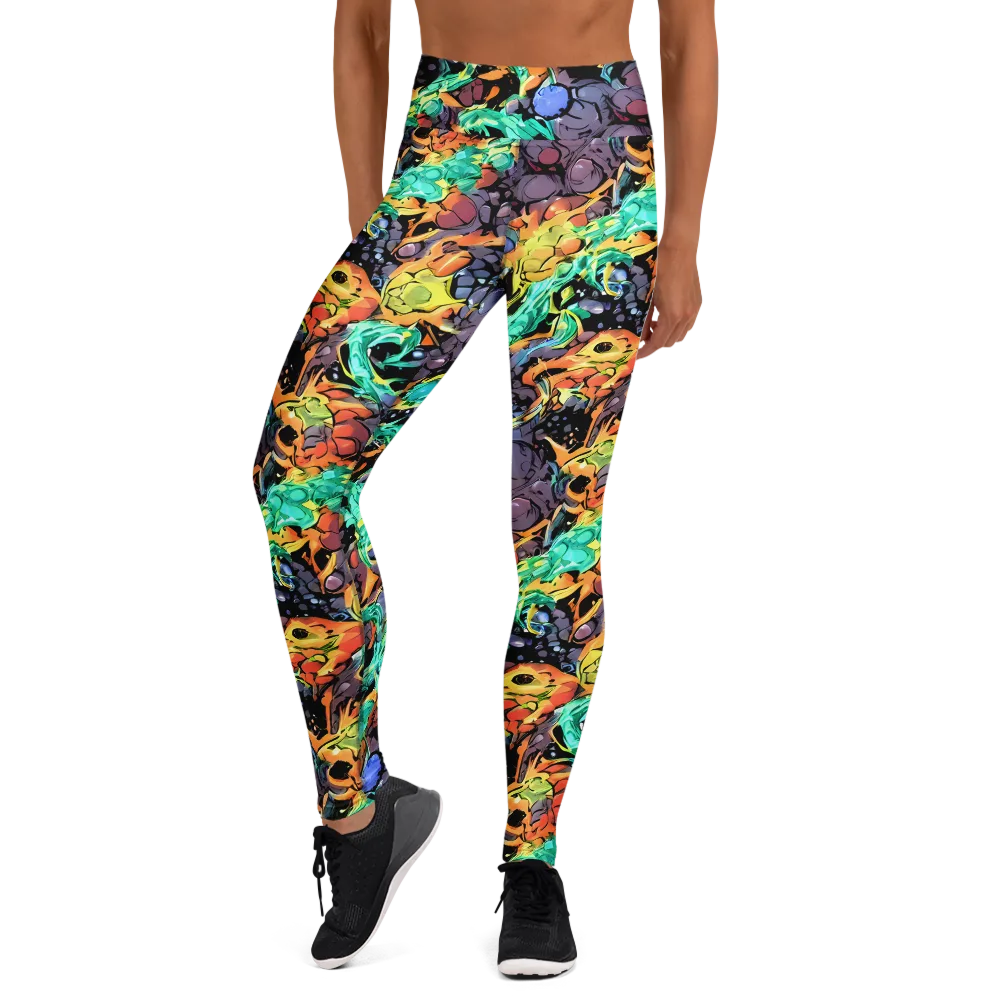 Reactor Bloom on Yoga Leggings — Front